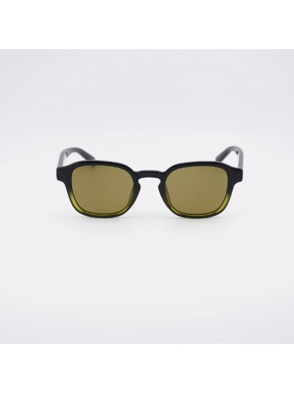 Gucci GG2106S 003 Sunglasses Black/Green Square Frame, Green Lenses